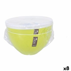 Salad Bowl Kitchen Tropic Green With lid 2 Pieces (8 Units)