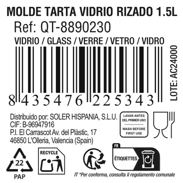 Cake Mould Quttin 63074 Glass 6 Units