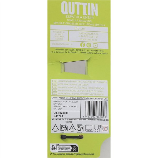 Butter Knife Quttin GR40771 6,5 cm 0,9 mm (60 Units)