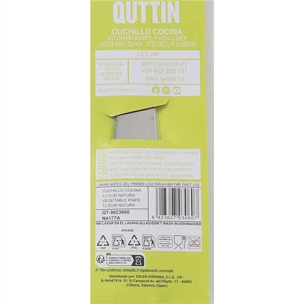 Kitchen Knife Quttin Natura 24,5 cm (36 Units)