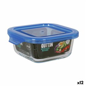 Lunch box Quttin Blue 12 x 12 x 5,3 cm (12 Units)