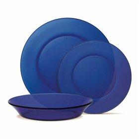 Dinnerware Set Duralex Lys Glass Dark blue 12 Pieces (2 Units)