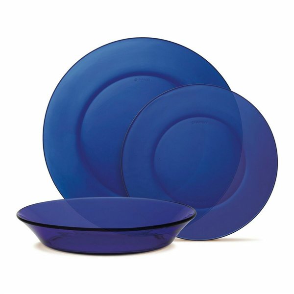 Dinnerware Set Duralex Lys Glass Dark blue 12 Pieces (2 Units)
