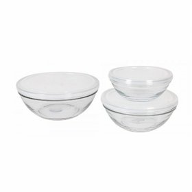 Set of bowls Duralex Lys With lid 3 Pieces (4 Units) 
