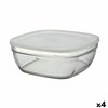 Square Lunch Box with Lid Duralex FreshBox 3 L 23 x 23 x 9 cm (4 Units) 