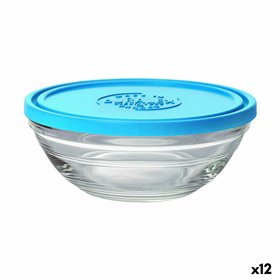 Round Lunch Box with Lid Duralex FreshBox Blue 500 ml (12 Units)