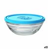 Round Lunch Box with Lid Duralex FreshBox Blue 500 ml (12 Units)