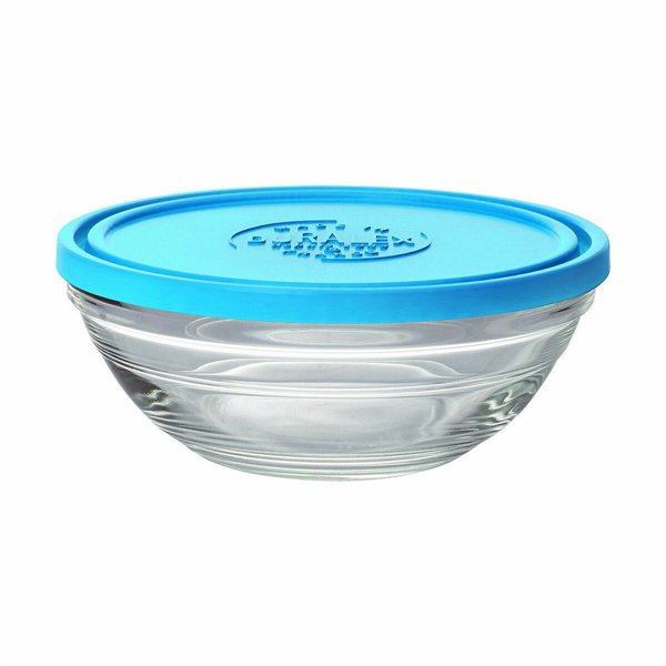 Round Lunch Box with Lid Duralex FreshBox Blue 500 ml (12 Units)
