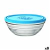 Round Lunch Box with Lid Duralex FreshBox Blue 1,6 L (8 Units)