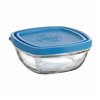Square Lunch Box with Lid Duralex FreshBox Blue 300 ml 11 x 11 x 5 cm (12 Units)