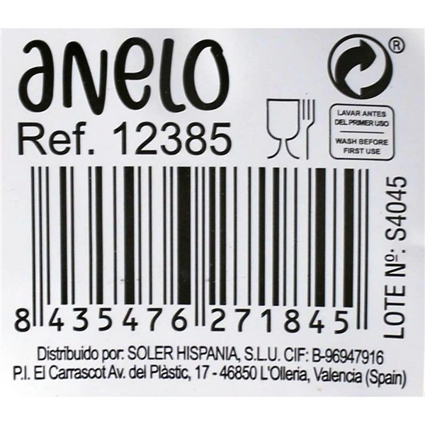 Cup La Mediterránea Anelo Multicolour 550 ml 24 Units