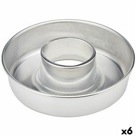 Baking Mould VR Aluminium Silver Ø 22 cm (6 Units)