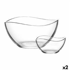 Salad Bowl LAV 1226 Crystal 310 ml 1,88 L Salad Bowl 7 Pieces (2 Units)
