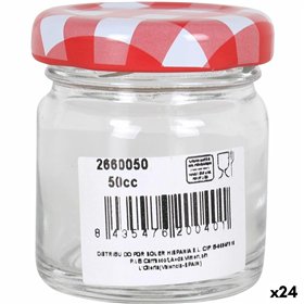 Jar Mediterraneo Transparent 50 ml Glass (24 Units)