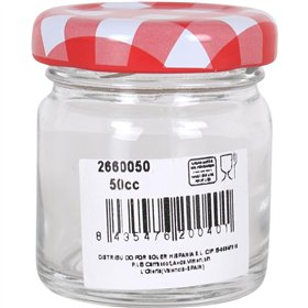 Jar Mediterraneo Transparent 50 ml Glass (24 Units)