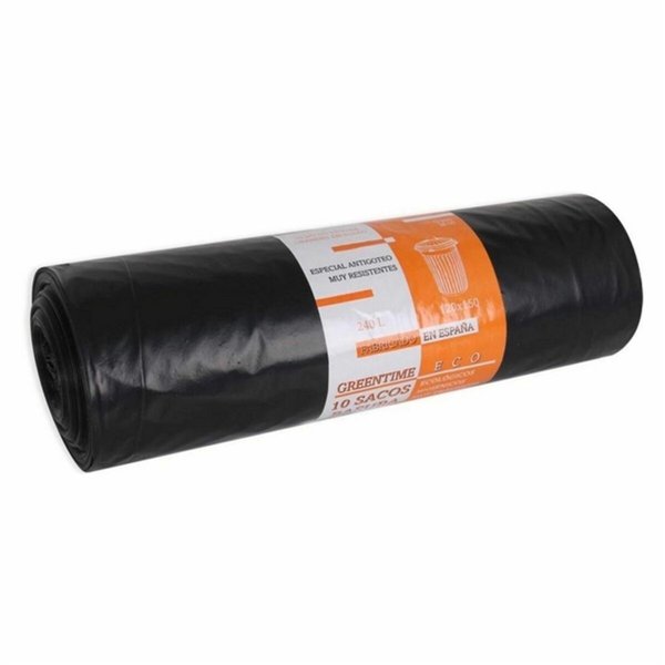 Rubbish Bags Eco Green Time 48955 Black (10 Units) (10 uds)