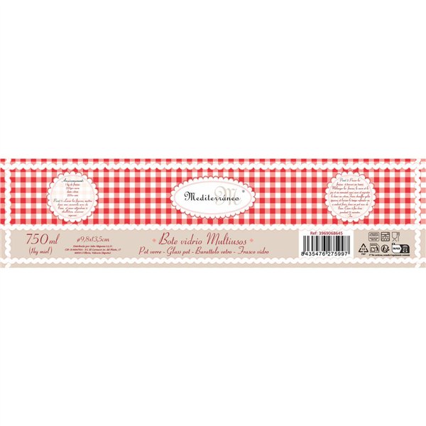 Jar Mediterraneo Honey Glass (12 Units)