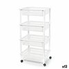 Vegetable trolley Tontarelli Mito 4 Plastic White 40 x 29 x 62 cm (12 Units)