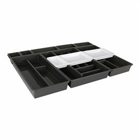 Cutlery Organiser Tontarelli Bella Black 10 Pieces 70 x 49,2 x 6,7 cm (4 Units)