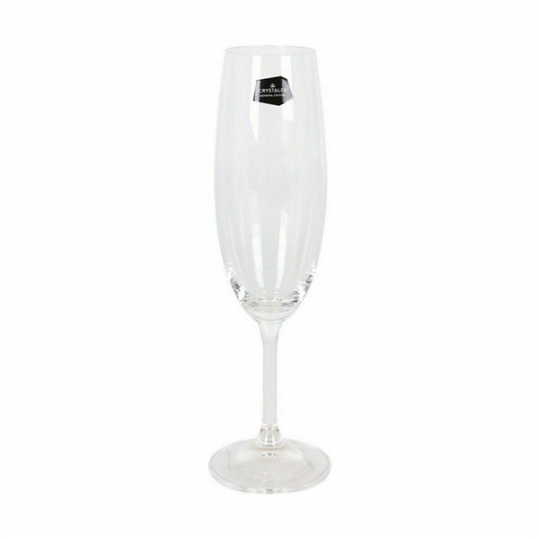 Champagne glass Crystalex Lara 220 ml Multicolour 6 Pieces 4 Units
