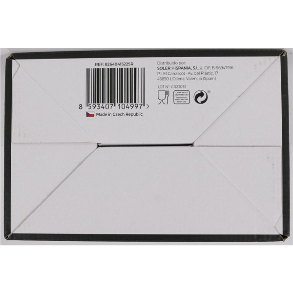 Champagne glass Crystalex Lara 220 ml Multicolour 6 Pieces 4 Units