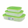 Set of 3 lunch boxes Tontarelli Family Green Rectangular 29,6 x 19,8 x 7,7 cm (20 Units)