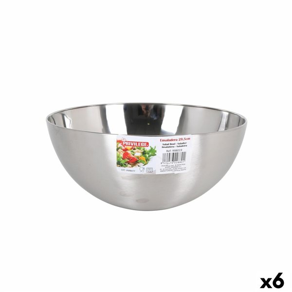 Salad Bowl Quttin Silver Ø 29,5 cm Steel (6 Units)