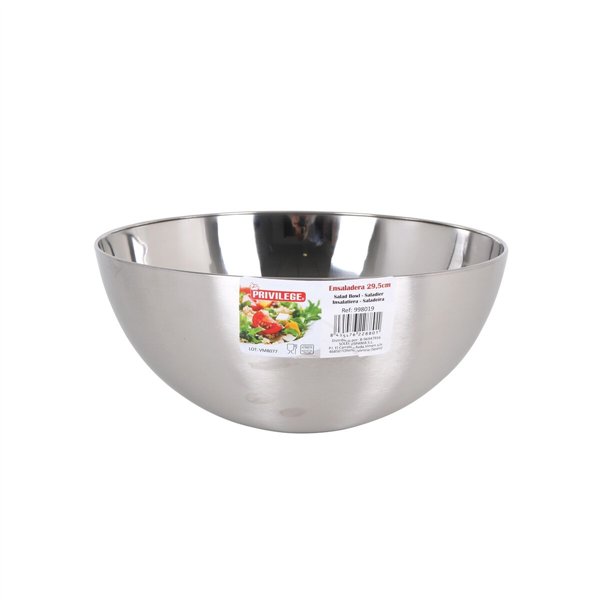 Salad Bowl Quttin Silver Ø 29,5 cm Steel (6 Units)
