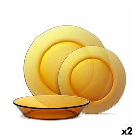 Dinnerware Set Duralex Lys Amber 12 Pieces (2 Units)