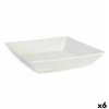 Salad Bowl La Mediterránea Elite White Ceramic 21 x 21 x 4,5 cm (6 Units) (21 x 21 x 4,5 cm)