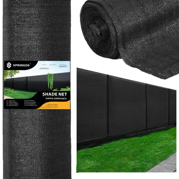 Shade netting Springos SN0040 140 g/m2 1.5x10m 50 Cable ties black