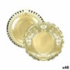 Snack tray Algon Golden Circular 23 x 23 x 1,5 cm (48 Units)