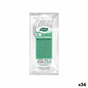 Set of Spoons Algon Reusable Transparent 36 Units 16,6 cm