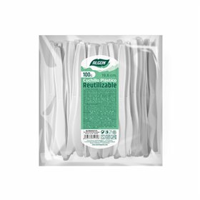 Knife Set Algon Reusable White 10 Units 19,6 cm