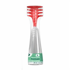 Reusable cava glasses Algon Red 24 Units 150 ml (4 Pieces)