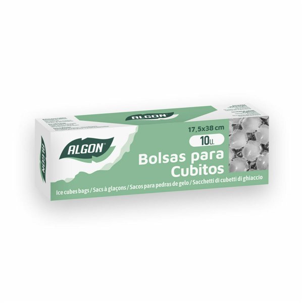 Ice bags Algon 17,5 x 38 cm Reusable Ice Cubes 10 Pieces (24 Units)