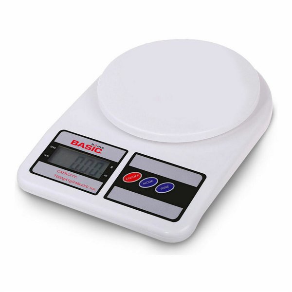 kitchen scale Basic Home Digital 7 kg White 23 x 16 x 3,6 cm (6 Units)