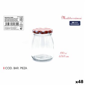 Glass Jar Mediterraneo Multi-use 190 ml Glass (48 Units)