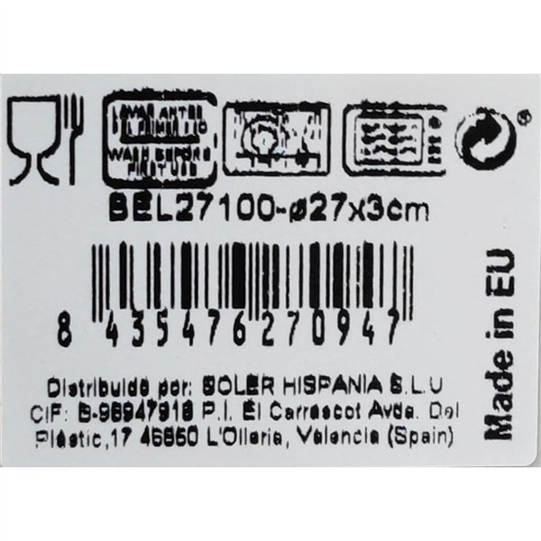 Flat Plate La Mediterránea Beloi Circular (6 Units)