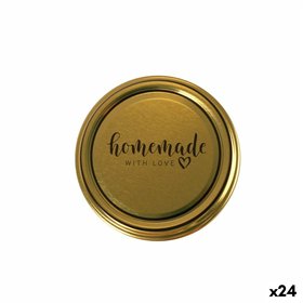 Set of lids Sarkap Homemade Golden 6 Pieces 8,5 x 0,8 cm (24 Units)