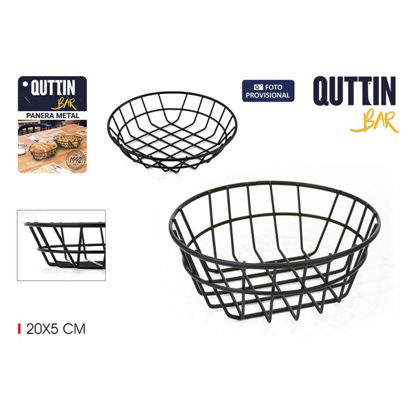 Breadbasket Quttin Metal Circular 20 x 5 cm 4 mm (12 Units)