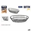 Breadbasket Quttin Metal Oval 23 x 16,5 x 5,5 cm (12 Units)