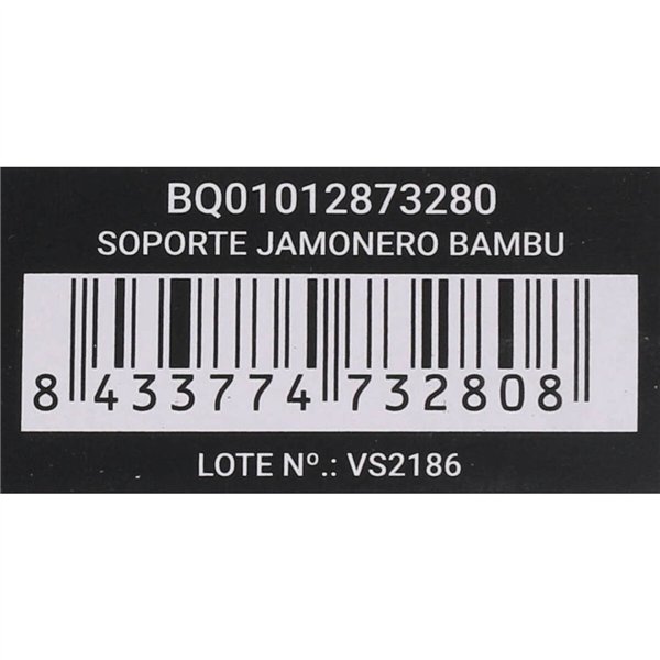Wooden Ham Stand Quttin Bamboo 48,8 x 16,5 x 34 cm (8 Units)