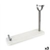 Ham stand Quttin Marble Steel 48,5 x 16 x 1,8 cm (3 Units)