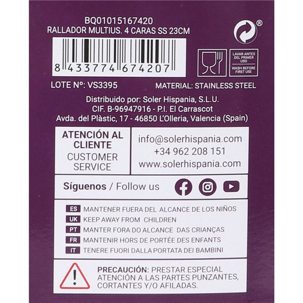 Multi-purpose grater Quttin (12 Units)