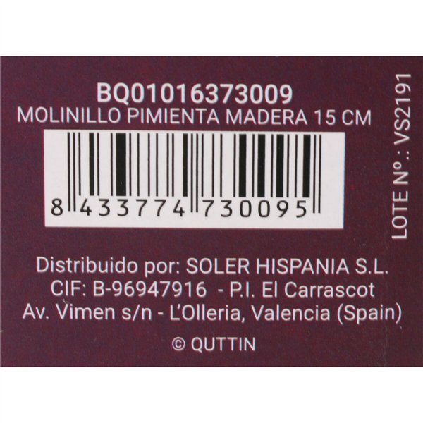 Pepper Mill Quttin Wood (20 Units)