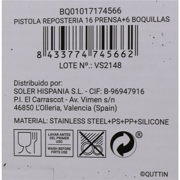 Cookie press Quttin 16 +6