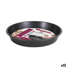 Cake Mould Quttin Black Carbon steel 32 x 4,5 cm (12 Units)