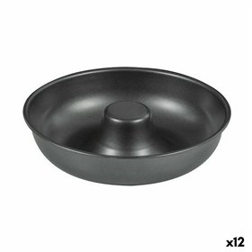 Oven Mould Quttin Doughnuts Carbon steel Black Ø 21 cm 21 x 5 cm (12 Units)