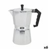 Italian Coffee Pot Quttin Aluminium 6 Cups (6 Units)